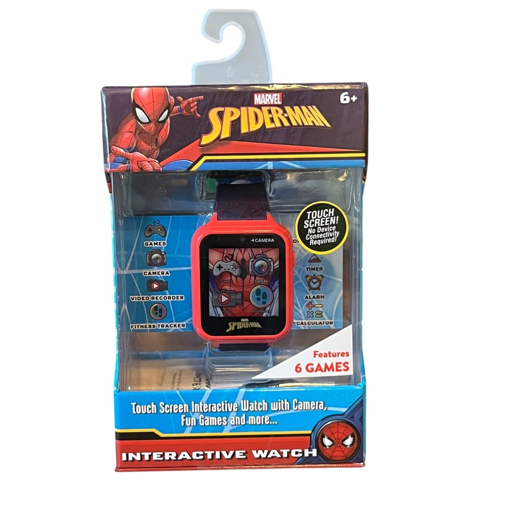 NWT Marvel Spider-Man Kids Interactive Touch Screen Watch Camera Games SPD4705TG